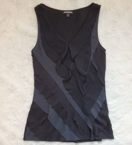 Express Slevless Top With Ruffles Size XS